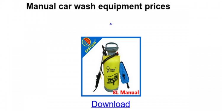 Manual car wash equipment