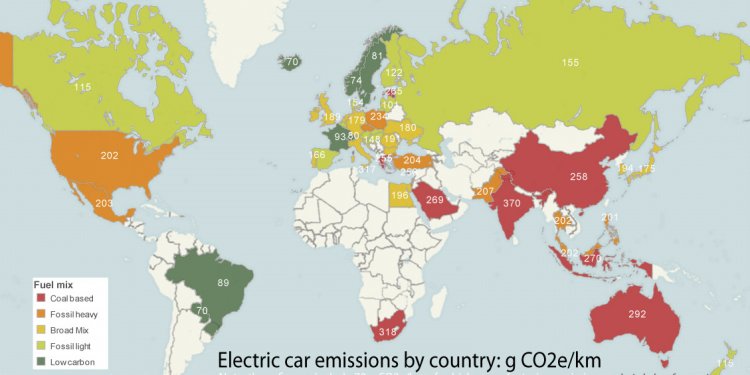 Mapping electric car emissions