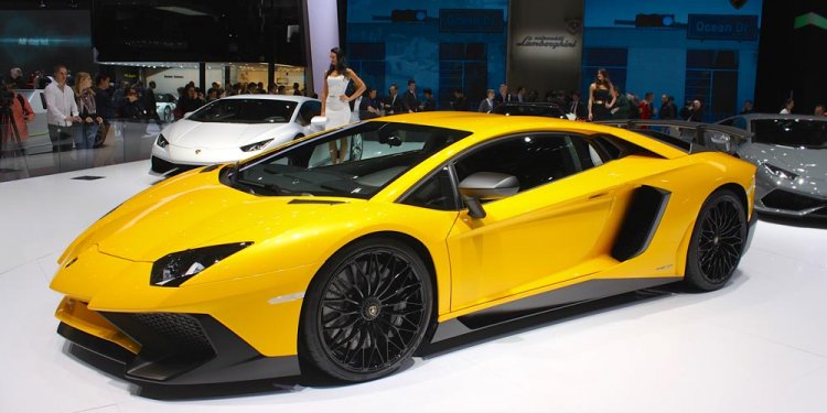 Yellow Lamborghini Aventador