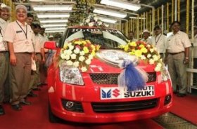 A Maruti Suzuki Swift on the production range