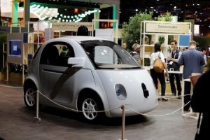 A self-driving vehicle by Google is displayed in the Viva Technology event in Paris, France, June 30, 2016. REUTERS/Benoit Tessier