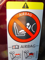 Airbag caution label