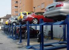 BendPak Parking Lifts ganged together