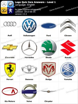 Logo Quiz Cars Answers degree 1