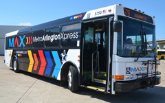 Metro ArlingtonXpress transport coach