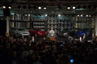 President Obama talks within Ford Michigan Assembly Plant