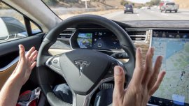 Tesla’s variation 7.0 choice is an autopilot feature launched this year. It keeps cars within a lane, modifications lanes and areas the automobiles automatically. (Bloomberg)